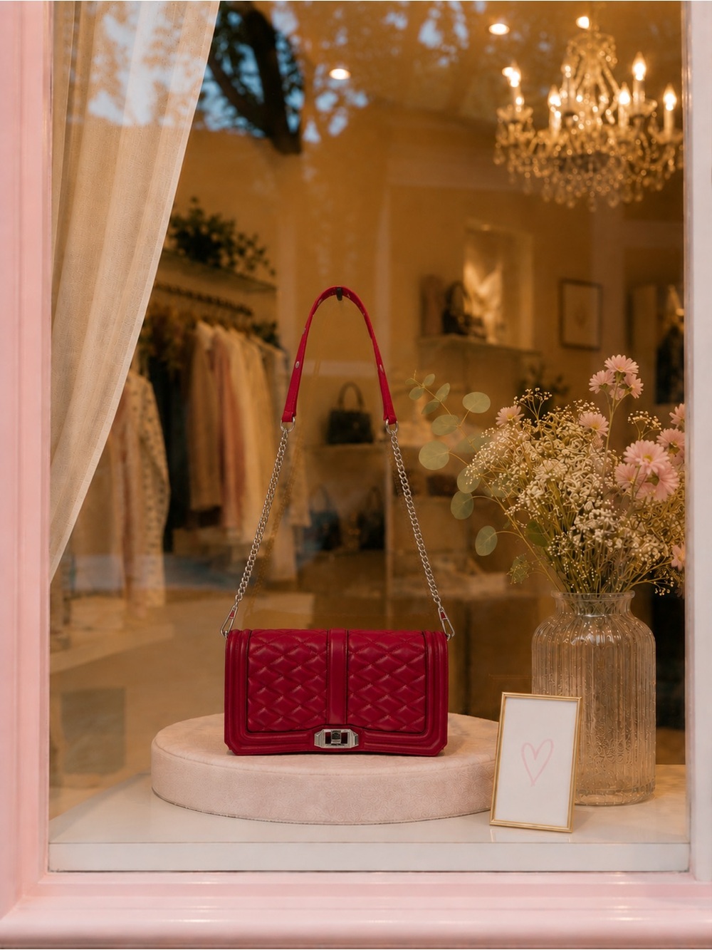 Rebecca Minkoff Love Clutch in Scarlett